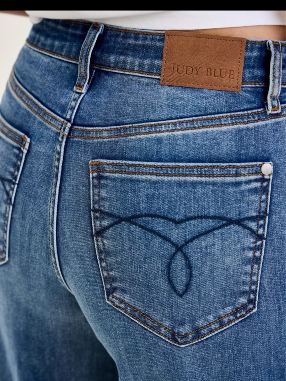 NEW Judy Blue High Waist Palazzo Jeans Retro Wide Leg - Picture 5 of 6